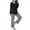 Black, variant on yievot Women's Pajama Set Soft Long Sleeve Top With Pants Striped Printed Loungewear Sleepwear Pajamas