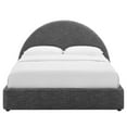 thumbnail image 5 of Platform Bed Frame, King Size, Grey Gray, Fabric, Bedroom, Modern Contemporary HB36793, 5 of 9