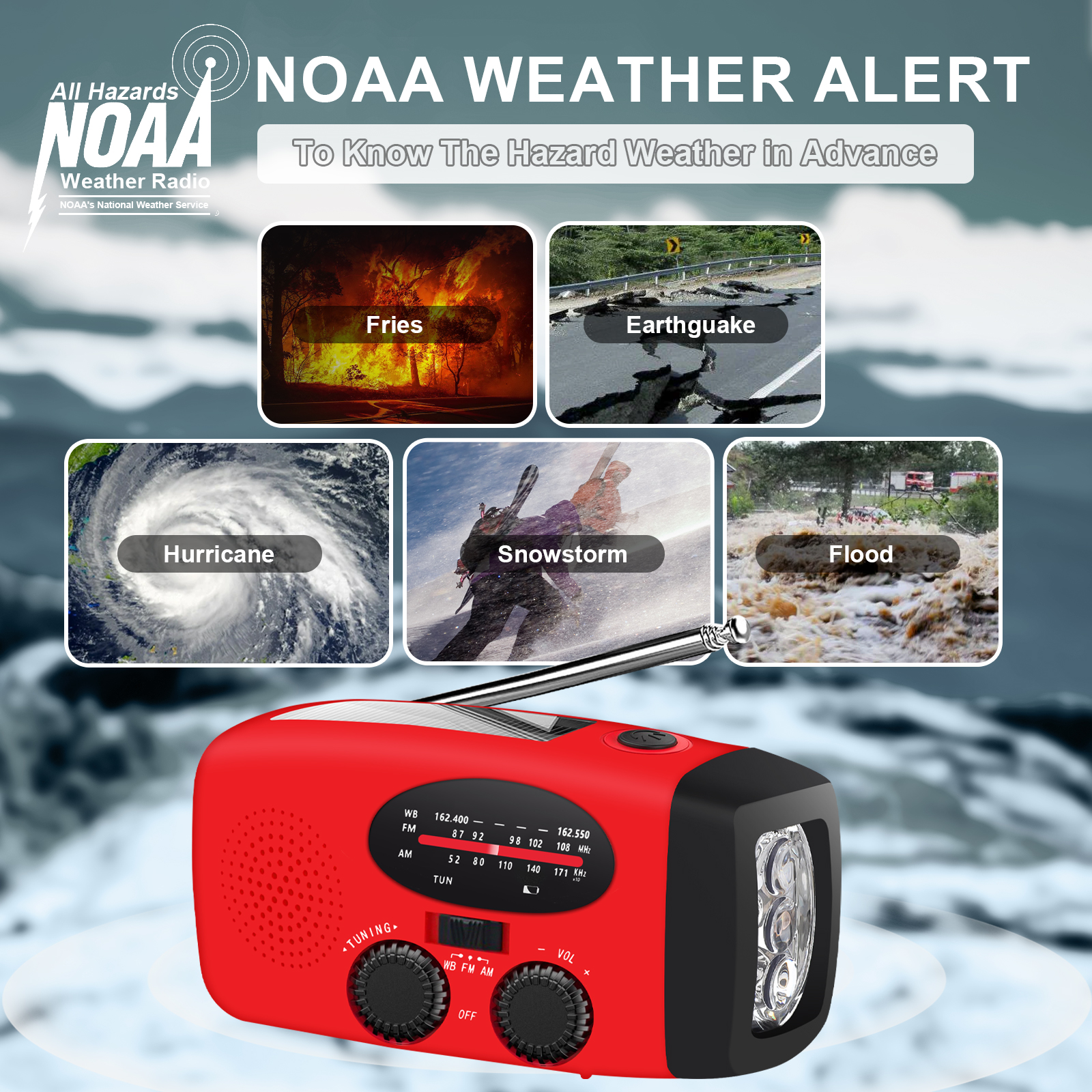 EEEkit Portable NOAA Weather Radio with Solar and Hand Crank photo 8