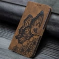 thumbnail image 2 of Feishell Wallet Case For iPhone 15 Pro Max, Magnetic Folio Card Slots Holder Kickstand Premium PU Leather Butterfly Patterned Embossed with Wrist Strap Cover For iPhone 15 Pro Max, Brown, 2 of 13