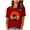 Red, variant on Fesfesfes Tee Fashion Woman Print Round-Neck Short Sleeve T-Shirt Printing Loose Blouse Tops Essentials Shirt 4(S)