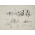 thumbnail image 3 of Eugène Isabey 14x11 Black Modern Framed Museum Art Print Titled - Seaside Studies (1830s), 3 of 5