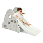 Infans Freestanding Baby Slide Indoor First Play Climber Slide Set for Boys Girls Gray