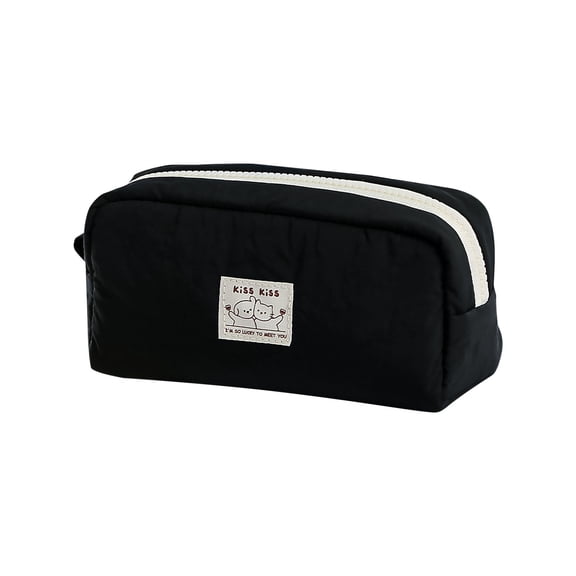 SLYNSHome Big Capacity Pencil Case Black Large Pen Pouch Holder Bag Marker Case Stationery Storage Office Desk Organizer