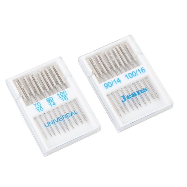 Sewing Machine Needle, Sewing Machine Needle Replacement Practical Even Stitch Prevent Tear 10 14 16 90 Size Clear Eye Incisive Point for Quilting