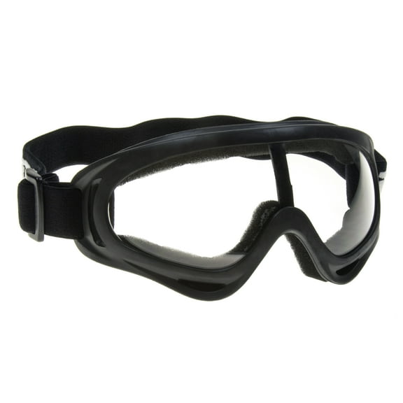 Fuel Helmets Adult Premium Riding Glasses for Motorcycle, Moped, or Scooter - Black Frame, Clear Lens, One Size