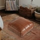 thumbnail image 5 of Funda puf otomana de piel sintética 17.7 "Reposapiés marroquí sin relleno Cojín de piso impermeable Reposapiés para sala de estar Patio interior exterior con solución de almacenamiento Sin relleno, 5 of 6