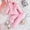Pink, variant on Elegant Girls Autumn Winter Outfits Long Sleeve Top with Belt and Ruffled Jacket Trousers for Toddler Fashion