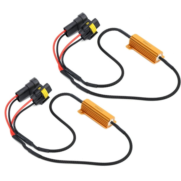 Adaptador de resistencia de carga 2 uds 50W 6Ω H11 880 881 LED Metal para señales de giro/luz antiniebla Jadeshay A