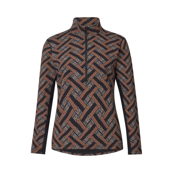 Kerrits Plush Printed Fleece Half Zip (Buckle Up, XS)