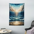 thumbnail image 3 of Ambesonne Seascape Tapestry Wall Hanging, Fish Eye Effect Oceanic, 40"x60", Blue Pale Brown, 3 of 3