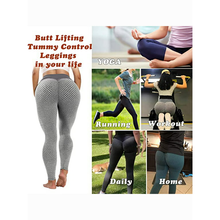 Jenbou Womens Tiktok Butt Lifting Workout Leggings High Waisted Anti  Cellulite Gym Leggings Tummy Control Yoga Pants, P-dark Grey, Large : :  Clothing, Shoes & Accessories