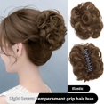 thumbnail image 4 of Daily Mix Store Pièce de Cheveux Tête de Boule Perruque à Clip Faux Chignon Bouclé Mode B8J7 RFT SCF HNK, 4 of 9
