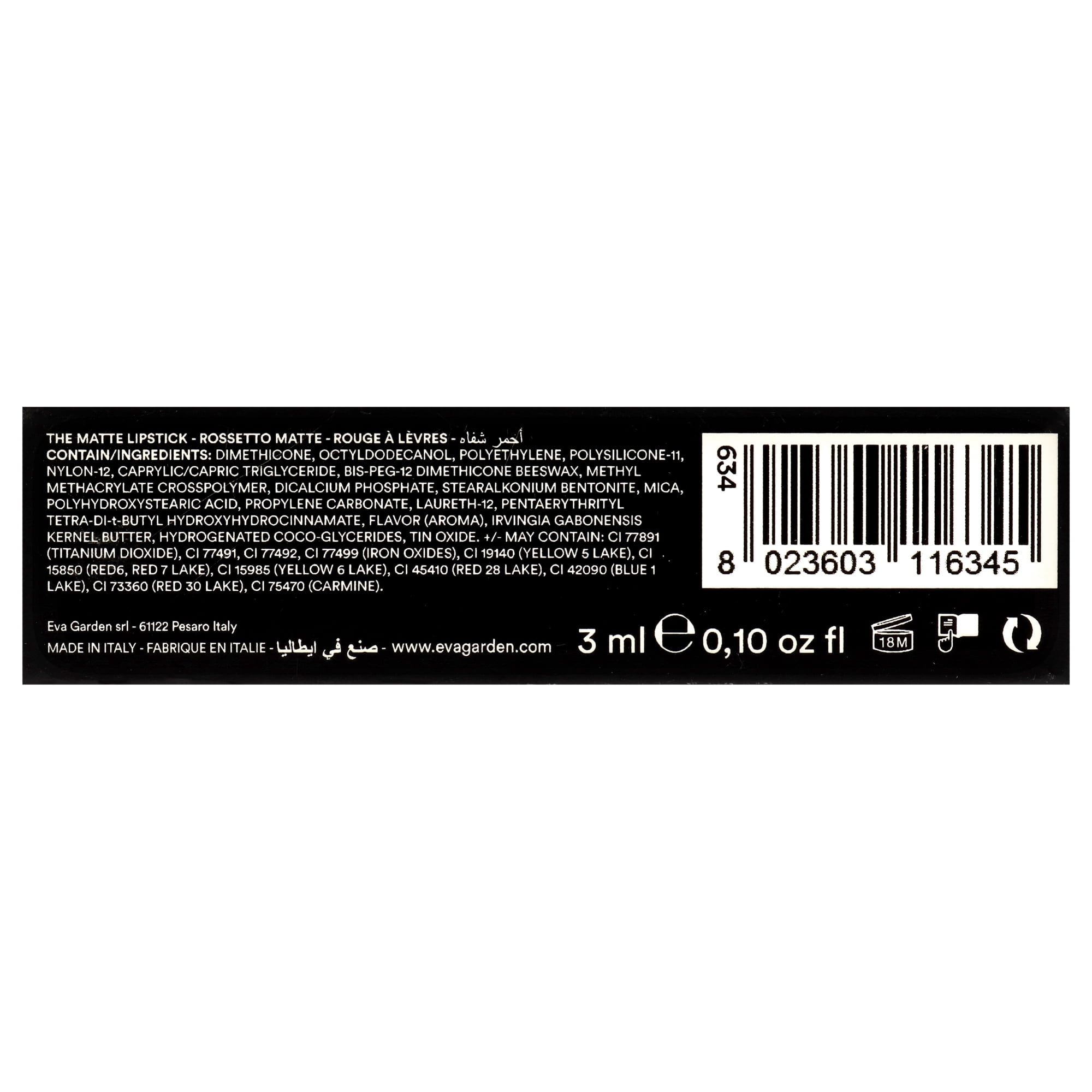 EVAGARDEN The Matte Lipstick - Velvety Texture and Vibrant Ultra-Matte Finish - Pigmented, Soft and Silky Formula and Smooth Application - Offers Bold Saturated Color - 634 Purple Red - 0.1 oz