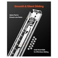 thumbnail image 4 of Drawer Slides 18-60 Inch Heavy Duty, Full Extension Ball Bearing Slides - 500lbs Capacity, Double Lock, 3-Fold Slides for Cabinets, Shelves, RV, 4 of 9