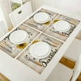 thumbnail image 4 of Sunflower Washable Placemats for Dining Table Set of 4, Sunflower Cute Bee Gnomes Yellow Flower Border Non-Slip Heat Resistant Kitchen Table Mats Farmhouse Placemats, 12x18 Inch, 4 of 6