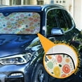 thumbnail image 3 of Tomato Orange Berry Car Windshield Sun Shade Foldable Car Front Window Visor Heat and UV Protection 53x23.5, 3 of 8