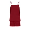 thumbnail image 7 of Ynynloco Linen Sets for Women 2 Piece Pants Summer Travel Beach Outfits Lounge Sets Spaghetti Strap Cami Tank Top Pants Sets with Shorts, 7 of 7