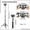 thumbnail image 4 of Support de Trépied de Téléphone Ajustable, Support de Trépied en Métal Robuste de 21,7 à 57,1 Pouces, Bras à Col de Cygne Flexible et Flexible pour Téléphone Intelligent Téléphone Cellulaire, 4 of 6
