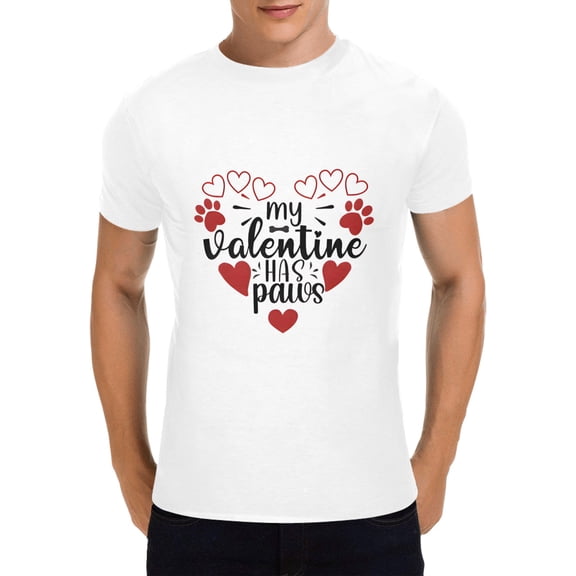 Unisex T-Shirt – Heavy Cotton Shirt – Valentine Paws - S