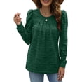 thumbnail image 3 of Sweats à Col Rond Plissés pour Femmes S-3XL s, 3 of 5