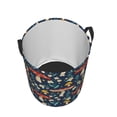 thumbnail image 3 of Fotbe Colorful Mushrooms Laundry Basket with Handles, Waterproof Large Laundry Hamper, Wash Bag for Corner Dorm, Rolling Laundry Basket with Handles-Medium, 3 of 8