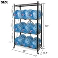 thumbnail image 2 of 4-Tier 2 Pack Heavy Duty Foldable Metal Rack, Storage Shelving Unit with Wheels, Moving Easily Organizer Shelves Great for Garage Kitchen Organization & Plants Holding, Black, 2 of 8