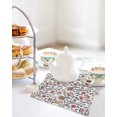 thumbnail image 4 of Boho Leaf Kitchen Dish Towels for Drying Dishes Set of 2, Orange Red Spring Farmhouse Pastoral Tribal Waffle Weave Microfiber Hand Tea Bathroom Towels Quick Dry & Absorbent Towel 12x12, 4 of 7