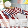 thumbnail image 4 of Blue Anchor Duvet Cover Set Queen Size Costal Red White Blue Stripes Background Soft Lightweight Comforter Covers 4 Piece Bedding Set with 1 Duvet Cover 1 Bed Sheet & 2 Pillow Shams, 4 of 8