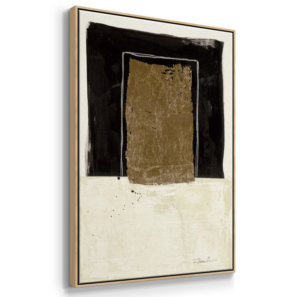 Standing Strong I Framed Premium Gallery Wrapped Canvas - Ready to Hang - 17 x 25 - Natural Wood Floating Frame