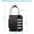 thumbnail image 2 of 4-Digit Combination Padlock, 2-Piece Combination Padlock 4-Digit Combination Padlock Waterproof And Rustproof, Suitable For Homes, Schools, Businesses, Lockers And Other Places, 2 of 5