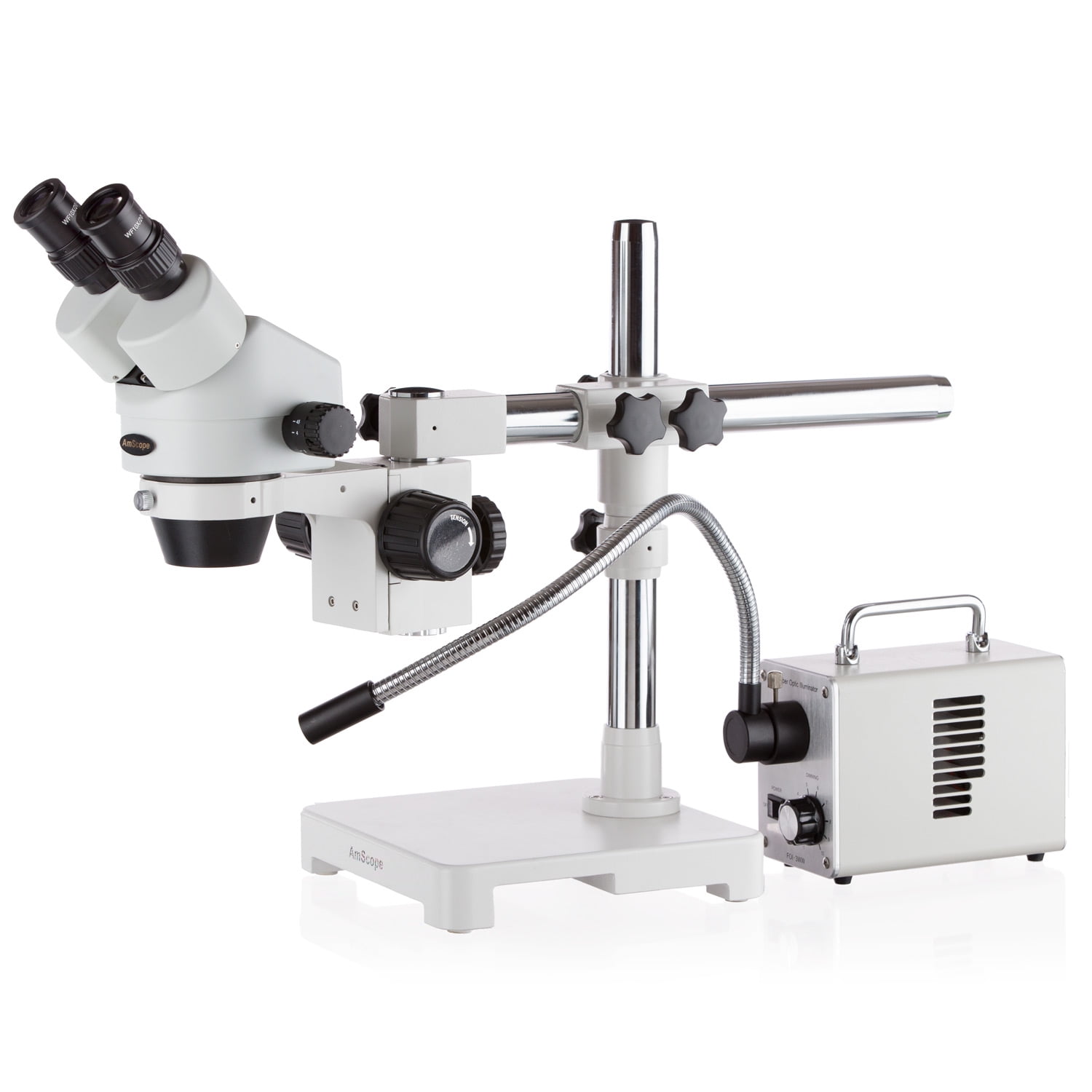AmScope 7X45X Binocular Stereo Microscope with LED Illuminator and