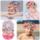thumbnail image 2 of Kids Shower Cap Bathing Home Use Multi Satin Washable 3Pack, 2 of 4