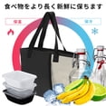 thumbnail image 7 of Unique Bargains Reusable Insulated Lunch Box Tote for Office Work Black Beige 224 oz, 7 of 7