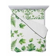 thumbnail image 7 of Quilts King Size Bedding Set, Green Botanical Lightweight Quilted Comforter, Spring Ivy Ferns Leaves Plants Soft Reversible Bedspread Coverlet with Pillow Covers for All Season, 96" x 106", 7 of 7