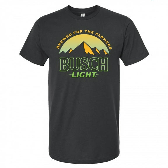 Busch 854610-2xlarge Mens Light Golden Brewed for the Farmers T-Shirt, Grey - 2XL