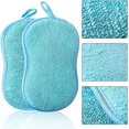 thumbnail image 2 of 5 Avables Rutilisables Microfibra Vaisselle Grattante Ecologique Tampons Antibactrienne Non Odor Brosse Pour Menage Poles Pots Avec Crochet Adhsif, 2 of 5