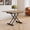Light Wood & Black Legs, variant on Adjustable Height Coffee Table, Folding Dining Table, White&Sliver | Convertible lift top table for use as a coffee table, dining table, home office desk or vanity