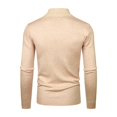 thumbnail image 4 of Mens Sweater - Solid Color Semi High Neck Slim Fit Pullover Knitted Sweater Jacket, Casual Business Style, Daily Office Wear, Trendy Design, Men's Clothing, 4 of 4