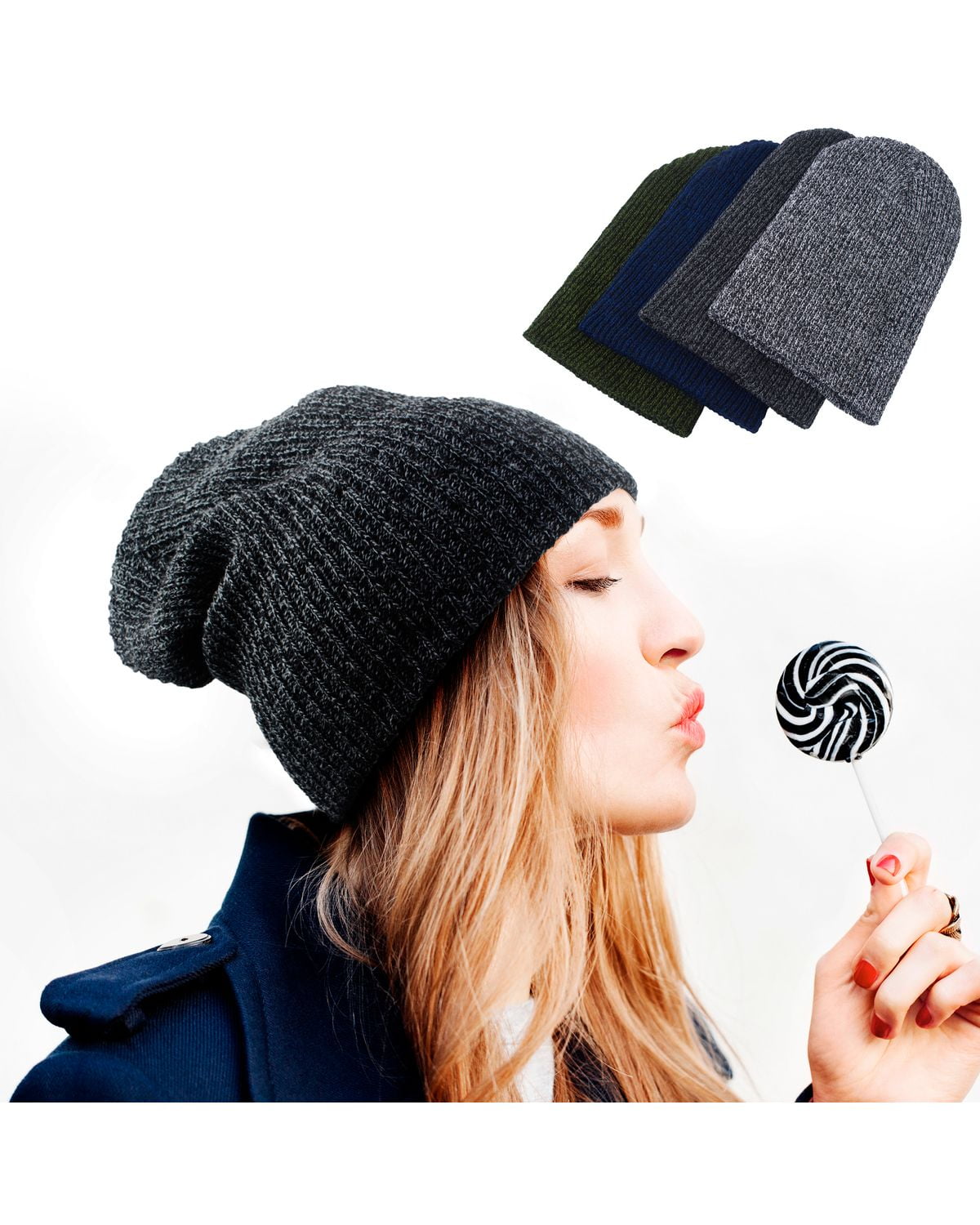 Fashion Mens Womens Knit Baggy Beanie Winter Warm Knitted Hat Fit Ski Slouch Cap