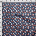 thumbnail image 4 of oneOone Tissu Polyester Spandex Bleu Matériel de Robe de Sport Tissu Imprimé Tissu au Mètre 56 Pouces de Large-Aa, 4 of 4