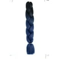 thumbnail image 1 of Zhuge Extensiones de cabello trenzado para mujeres, 6 paquetes de 100 g/paquete, 24 pulgadas, de negro a azul marino, 1 of 2