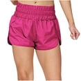 thumbnail image 2 of Elainilye Fashion Womens High Waisted Running Shorts Casual Yoga Pants Versatile Breathable Sports Shorts Thin Hot Pants,Pink, 2 of 8