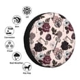 thumbnail image 4 of Honeii Retro Red Black Roses Print Tire Covers, Waterproof Anti-UV Sun Snow Rain Tire Covers for Trailers, RV, Camper, SUV, Truck-17 inch, 4 of 6