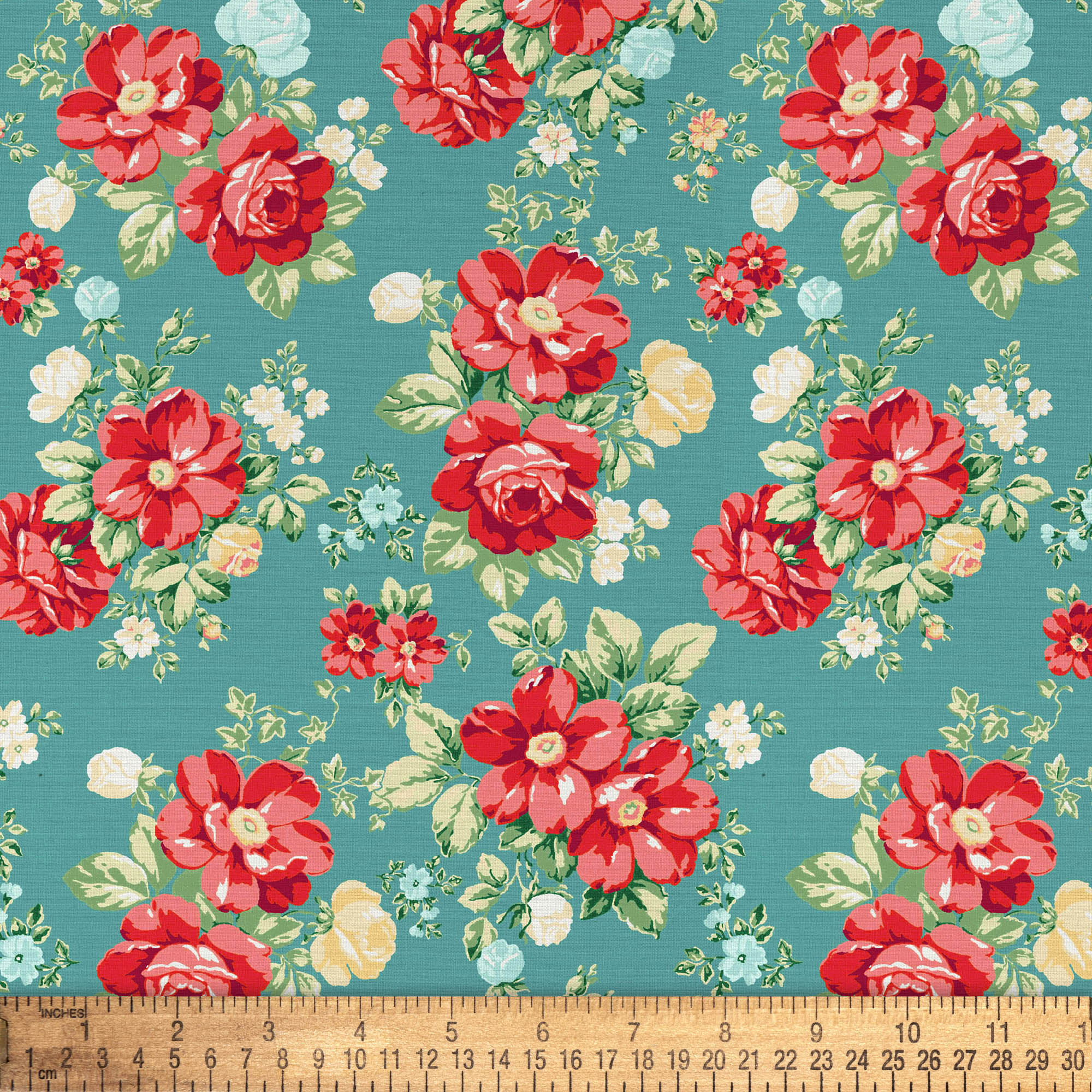 The Pioneer Woman 21" X 18" Fat Quarter Cotton Precut Bundle Multi-Color, 30 Pieces