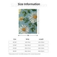 thumbnail image 2 of Original Design Daisies Garden Flowers Art Craft Pattern Decorative Lightweight Plush Fuzzy Cozy Soft Blankets 40"X30", 2 of 5
