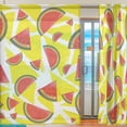 thumbnail image 2 of Coolnut Cartoon Watermelon Pattern Semi Sheer Curtains Window Voile Drapes Panels Treatment-55x78in for Living Room Bedroom Kids Room, 2 Pieces, 2 of 4