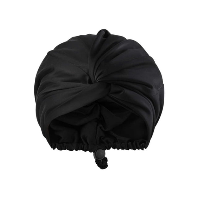 1 unidad de gorro de satén de seda ajustable para dormir, gorro de doble capa, turbante para dormir, para mujeres y hombres, pelo rizado o liso, trenzas largas y grandes, unisex