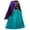 Purple, variant on KAWELL Green Costume for Girls, Princess Dress up with Accessories Costume Classic Dress and Cape Outfit
