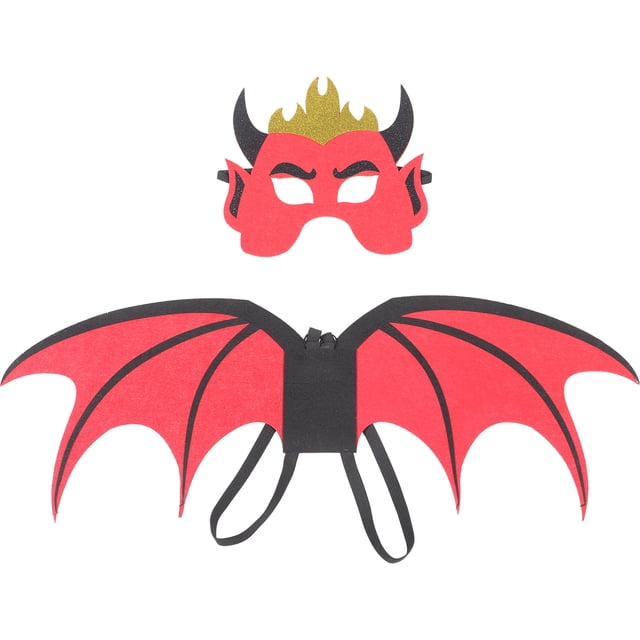 1 Juego de máscara de diablo para Cosplay, disfraz de diablo, accesorio de Halloween, accesorios de Cosplay